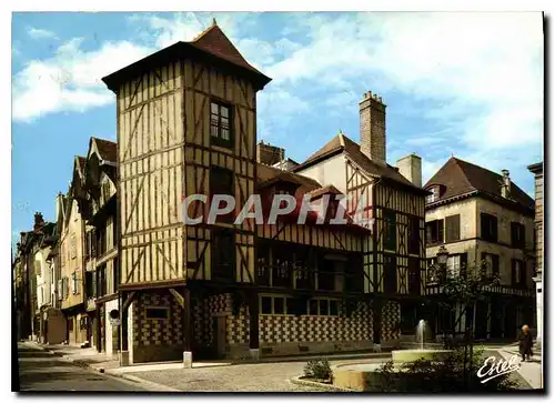 Moderne Karte Troyes Aube Capitale de la Champagne Vieille maisons champenoises