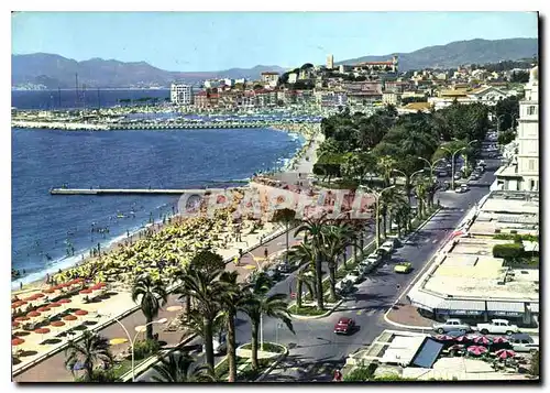 Cartes postales moderne La Cote d'Azur Cannes La Croisette et le Suquet