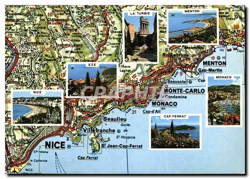 Cartes postales moderne Cote d'Azur French Riviera Alpes Maritimes