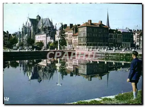 Cartes postales moderne Troyes Aube Le canal et Eglise Urbain IV