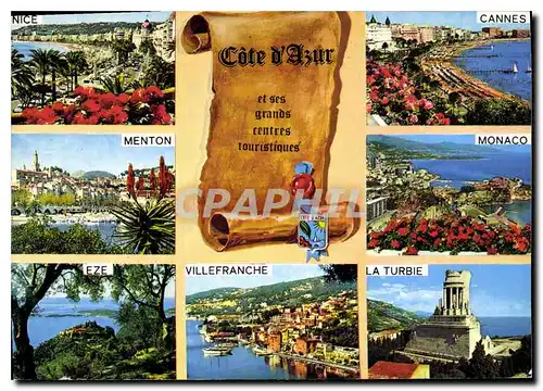 Cartes postales moderne Cote d'Azur French Rivera Les grands centres touristiques