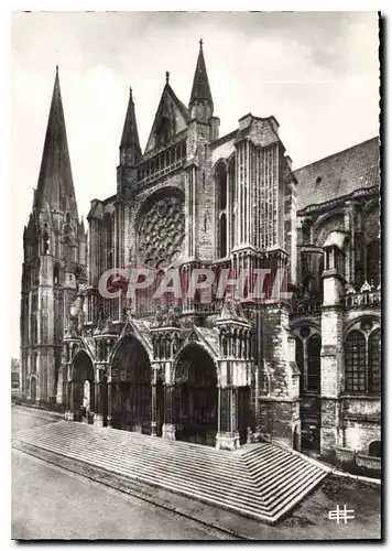 Moderne Karte Cathedrale de Chartres Portail Sud