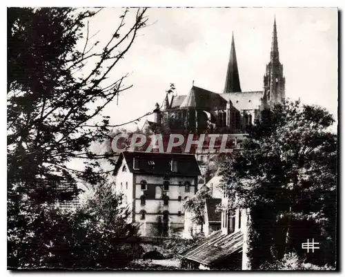 Cartes postales moderne Chartres Eure et Loir La Cathedrale vue du Pont Neuf