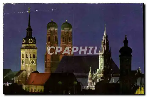 Cartes postales moderne Munchen St Peter Dom Rathaus
