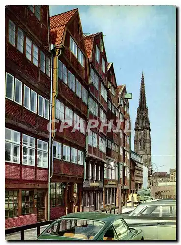 Moderne Karte Romantisches Hamburg