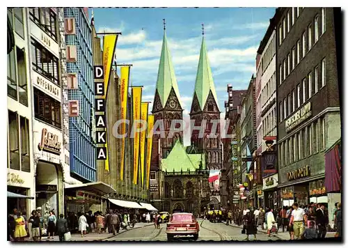 Cartes postales moderne Bremen Obernatrasse und Dom