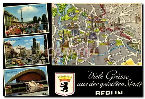 Cartes postales moderne Viele Grusse aus der geteilten Stadt