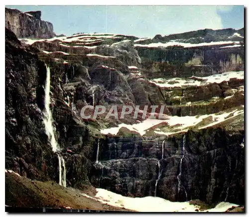 Moderne Karte Gavarnie Hautes Pyrenees Le Cirque et la Grande Cascade