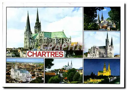 Cartes postales moderne Chartres Eure et Loir Divers aspects de la cathedrale