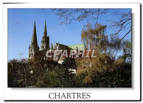 Cartes postales moderne Chartres Eure et Loir La Cathedrale en automne