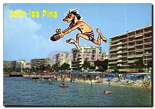 Cartes postales moderne Juan les Pins Le bord de mar