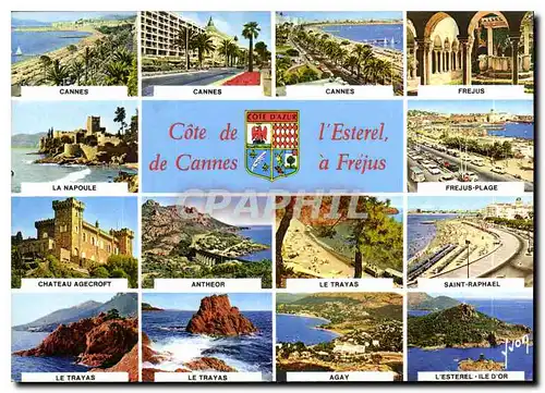 Cartes postales moderne Cote de l'Esterel de Cannes a Frejus