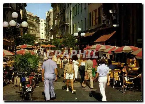 Moderne Karte Nice Alpes Maritimes La Rue Pietonne