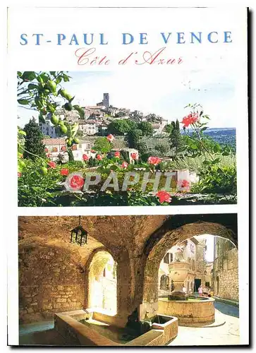 Moderne Karte St Paul de Vence Cote d'Azur