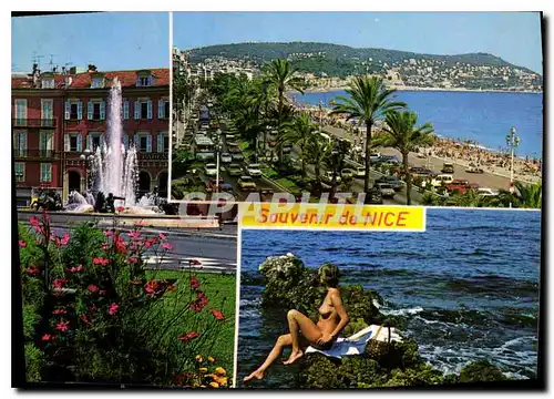Moderne Karte Au Soleil de la Cote d'Azur Nice La Promenade des Anglais
