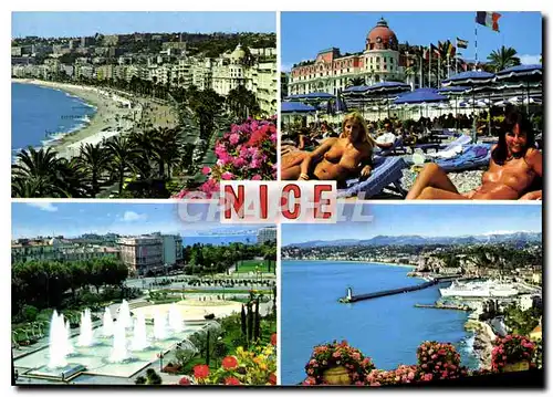 Moderne Karte Cote d'Azur French Riviera Nice Alpes Maritimes