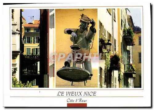 Moderne Karte Le Vieux Nice Cote d'Azur
