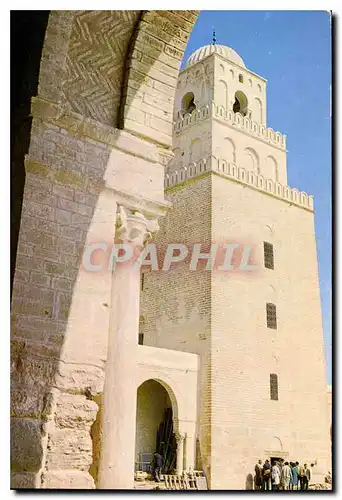 Cartes postales moderne Kairouan Le Minaret de la Grande Mosquee Tunisie