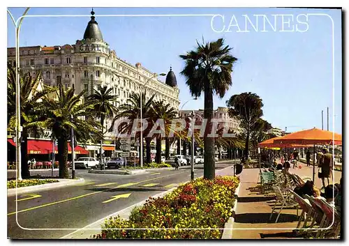 Cartes postales moderne La Cote d'Azur Cannes La Croisette et l'Hotel Carlton