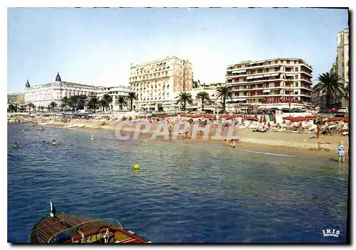 Moderne Karte Cannes Les Hotels les immeubles de la Croisette