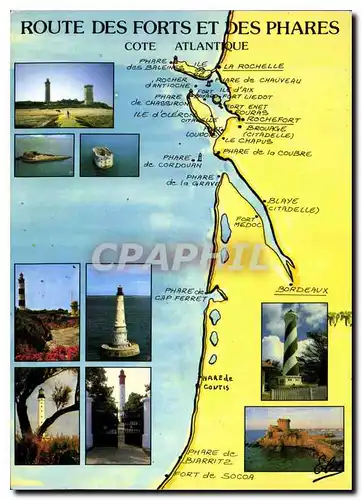 Cartes postales moderne Route des Fort et des Phares Cote Atlantique