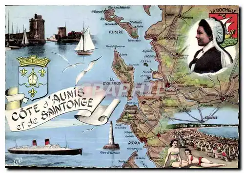 Moderne Karte Cote d'Aunis et de Saintonge