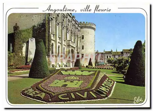 Cartes postales moderne Angouleme Charente L'Hotel de Ville ses jardins et les armes d'Angouleme