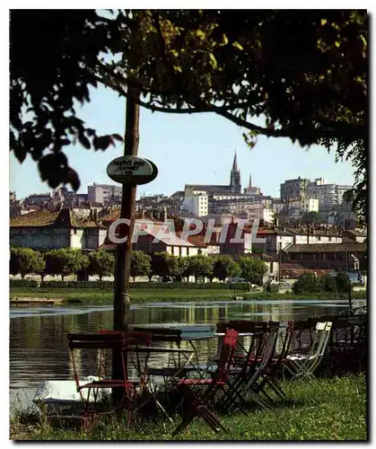 Moderne Karte Angouleme Les Bords de la Charente au fond la Ville