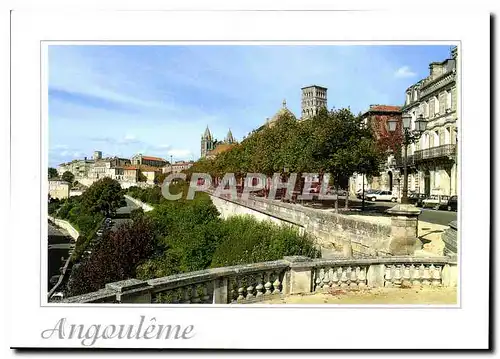 Moderne Karte Angouleme Charente Les Jardins en terrasse au pied des remparts