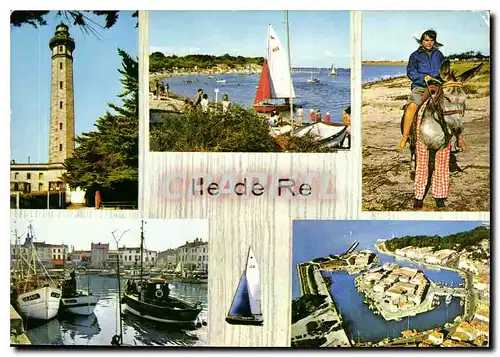 Moderne Karte Ile De Re Le Phare des Baleines Trousse Chemise L ane en culottes La Flotte en Re St Martin de R