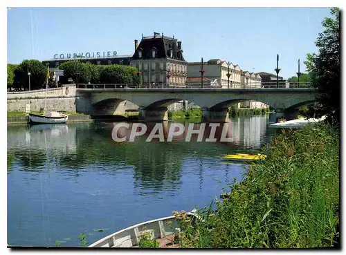 Moderne Karte Jarnac Charente Le pont sur la Charente