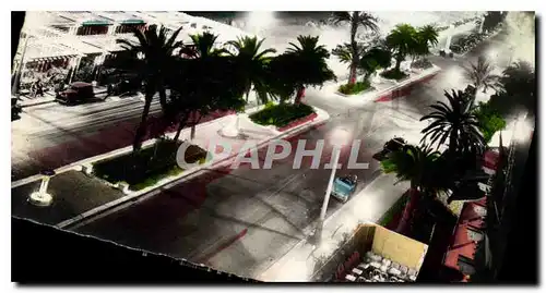 Cartes postales moderne Nice La Promenade des Anglais la nuit