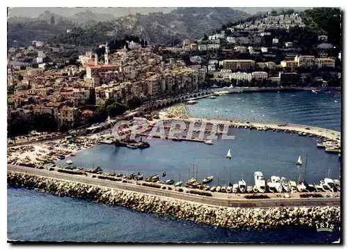 Moderne Karte Menton Vue aerienne sur le Port et la Vieille Ville