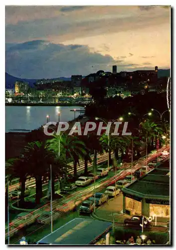 Cartes postales moderne La Cote d'Azur miracle de la nature Cannes Alpes Maritimes Soir d'ete sur la Croisette et l'Este