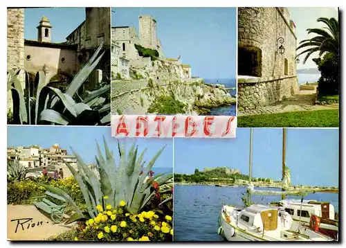 Cartes postales moderne La Cote d'Azur Antibes La Vieille Fort Carre Les Remparts