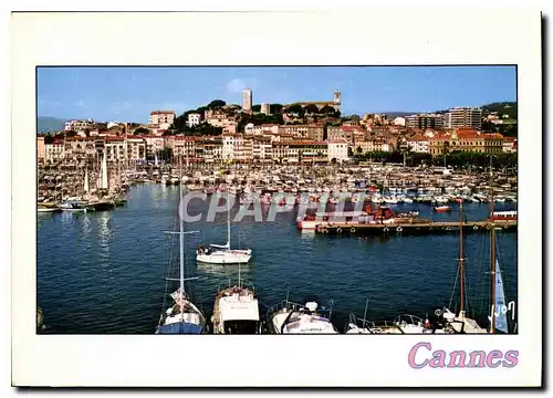 Moderne Karte La Cote d'Azur Cannes Alpes Maritimes Le Vieux Port domine par le Suquet