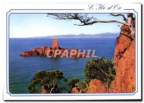 Cartes postales moderne La Cote d'Azur Falaises de l'Esterel L'Ile d'Or