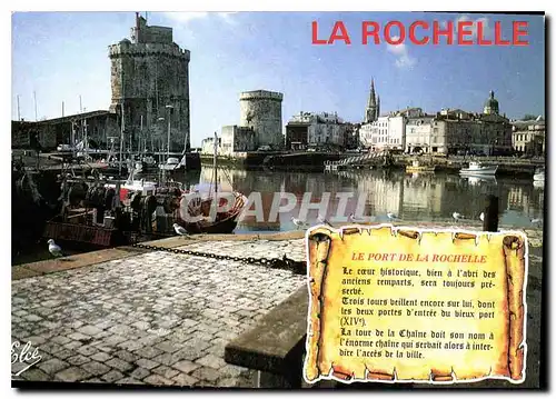 Cartes postales moderne La Rochelle Nord Aunis Ocean Charente Maritime Un coin du Port et les trois tours