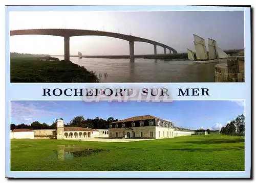 Moderne Karte Rochefort sur Mer Le Viaduc enjambant la Charente La Corderie royale