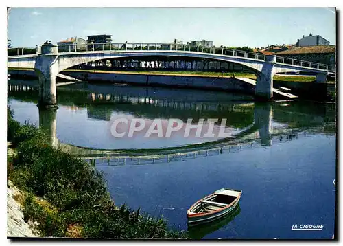 Moderne Karte Saintes Charente Marit Un pont sur la Charente