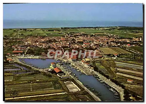 Moderne Karte Ile De Re Ars en Re Vue generale sur le Port Au fond la Ville et l'Eglise