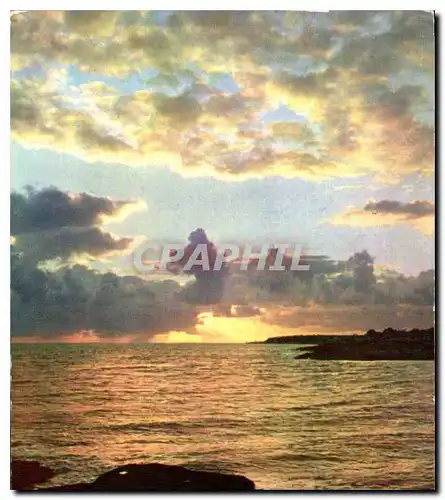 Cartes postales moderne Coucher de soleil sur la Mer