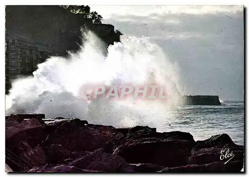 Moderne Karte Grosses Vagues sur La Cote Atlantique