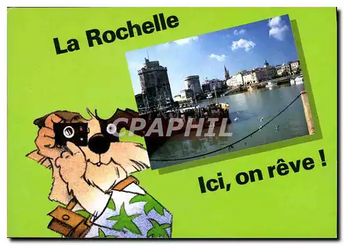 Cartes postales moderne La Rochelle Ici on reve Chien