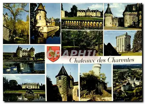 Moderne Karte Chateaux des Charentes