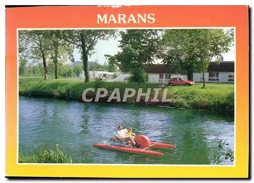 Cartes postales moderne Marans Echappee vers le clocher Pedalo