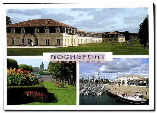 Moderne Karte Rochefort La Corderie Royale le nouveau port de plaissance L'esplanade fleurie