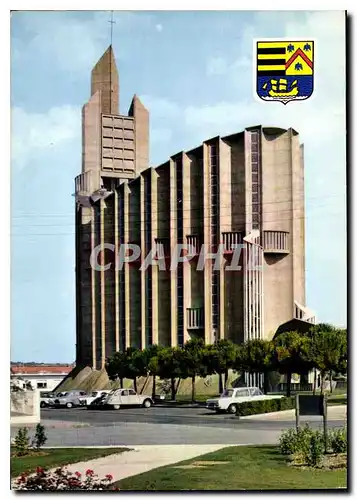 Moderne Karte Royan Facade Nord de l'Eglise Notre Dame Le Grand Portail Bateaux de peche