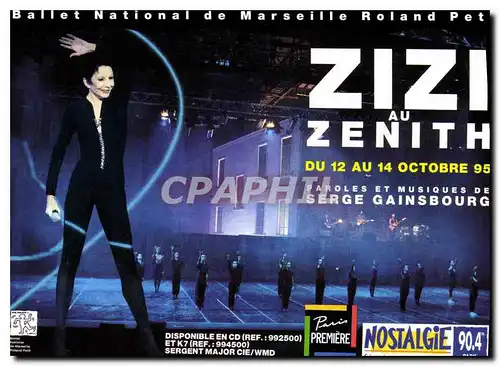 Moderne Karte Zizi au Zenith Paris