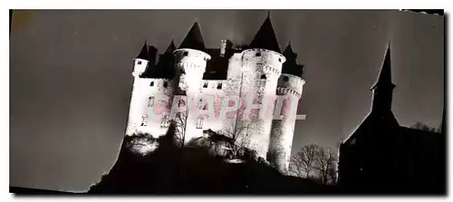 Moderne Karte Chateau de Val pres Bort correze Commune de Lanobre Cantal Monument du XV